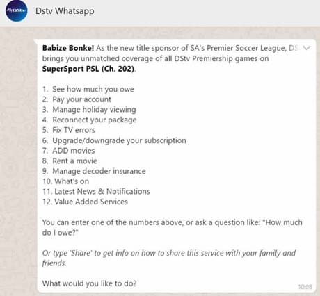Dstv Whatsapp 1