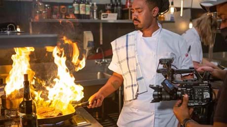 Shane Flames His Steak