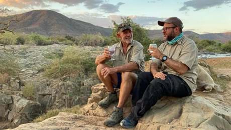 Ernst Enjoys A Drink With Koos Verwey.HEIC